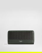 Dolce & Gabbana Woven Calfskin Zip-Around Wallet