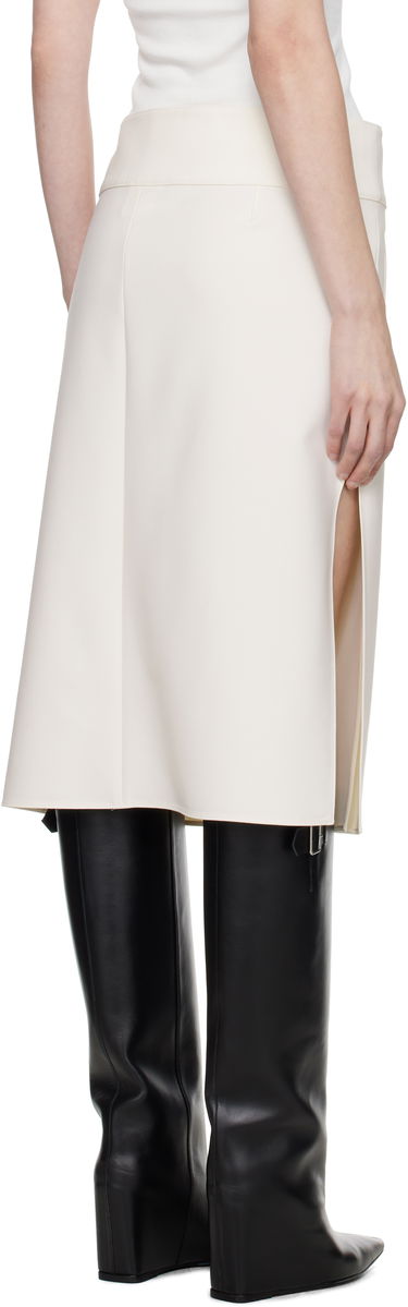 Sukňa Courrèges Courrèges Belted Slit Midi Skirt Biela | 125CJU221PL0170, 2