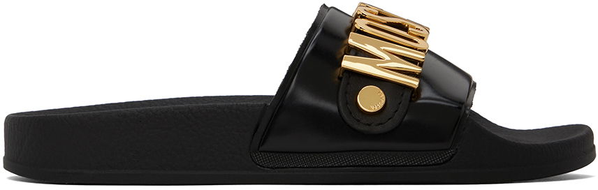 Doplnky Moschino Moschino PVC Lettering Logo Slides Čierna | MA28032G1I M11 000, 0
