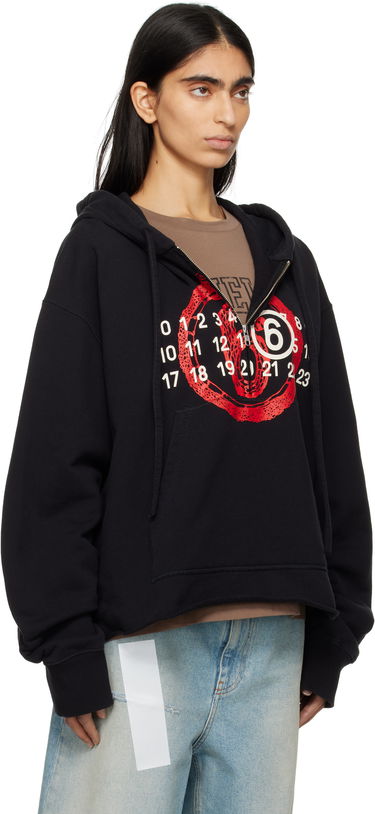 Mikina Maison Margiela MM6 Maison Margiela Lunar New Year Capsule Zip-Up Hoodie Čierna | S62GU0136 M25014, 1
