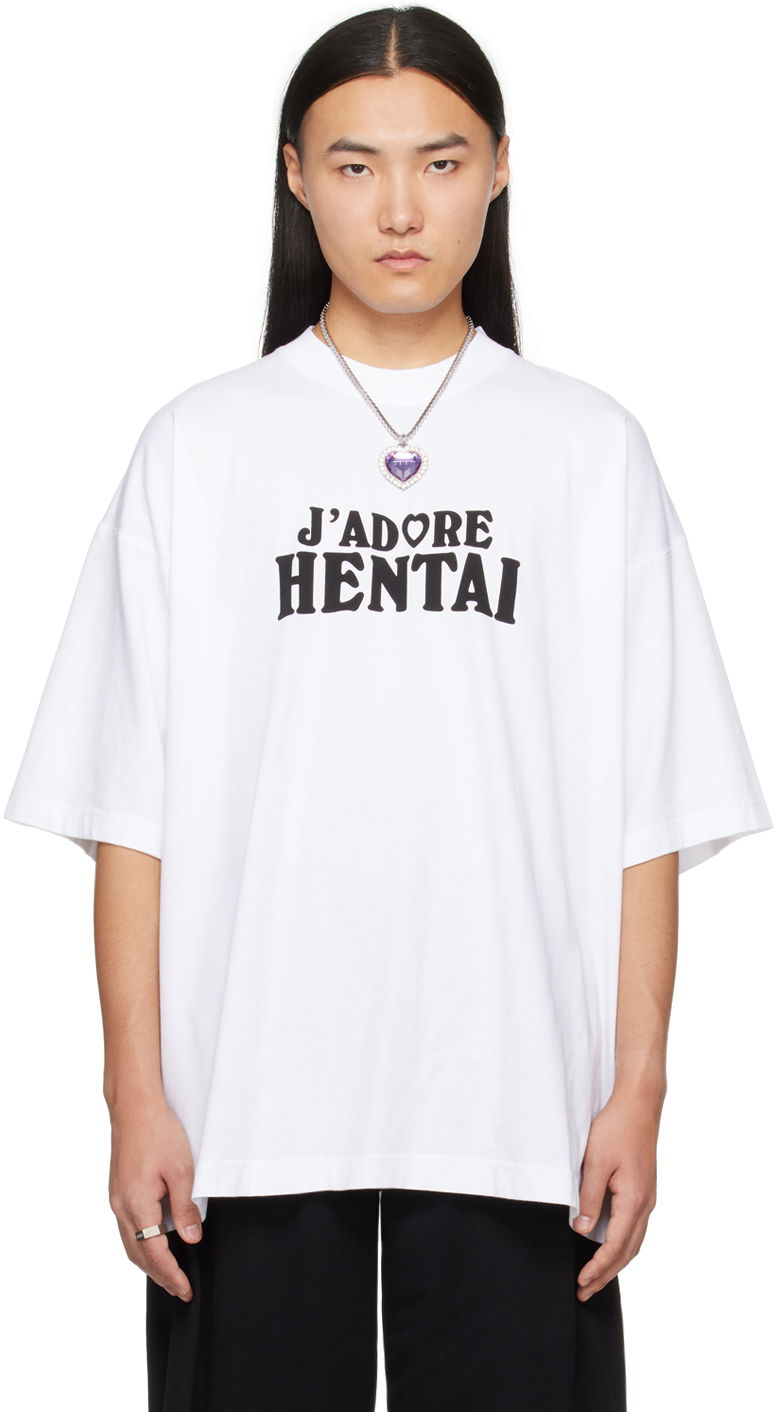 Tričko VETEMENTS 'J'adore Hentai' T-Shirt Biela | UE64TR260W, 0