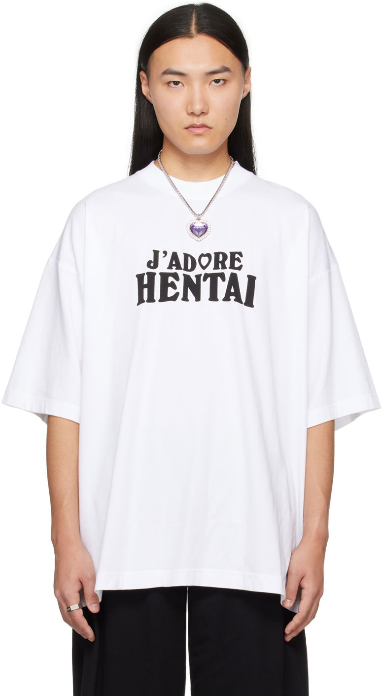 Tričko VETEMENTS 'J'adore Hentai' T-Shirt Biela | UE64TR260W