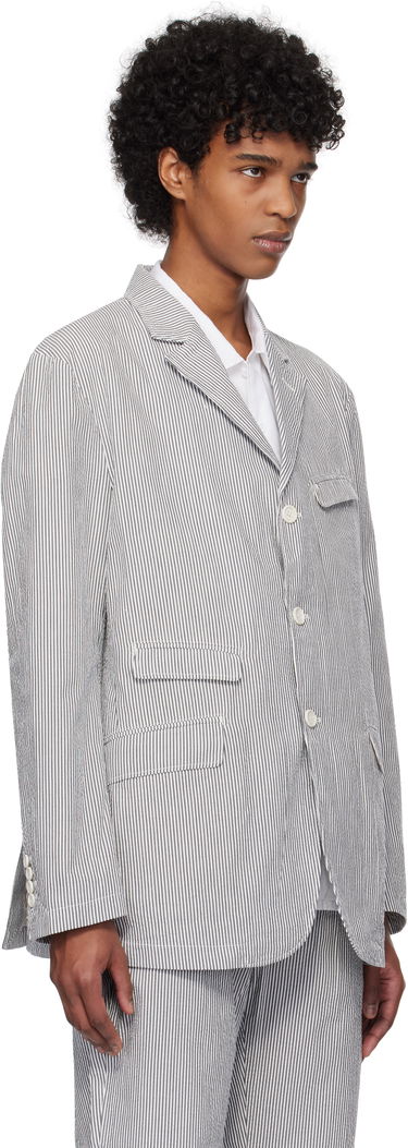 Bunda Engineered Garments Engineered Garments Andover Striped Blazer Šedá | 25S1D006, 1