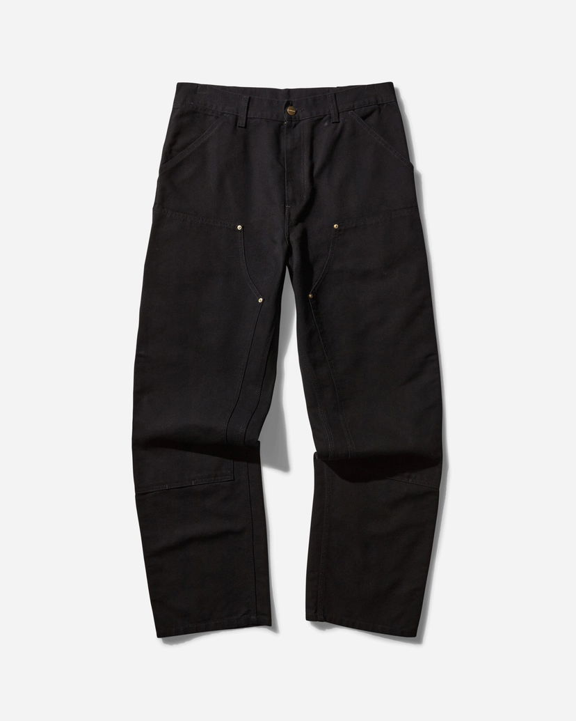 Nohavice Carhartt WIP Double Knee Pants Black (Rinsed) Čierna | I031501W 8902