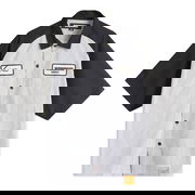 Neighborhood Classic Stripe Short Sleeve Work Shirt, Size Large