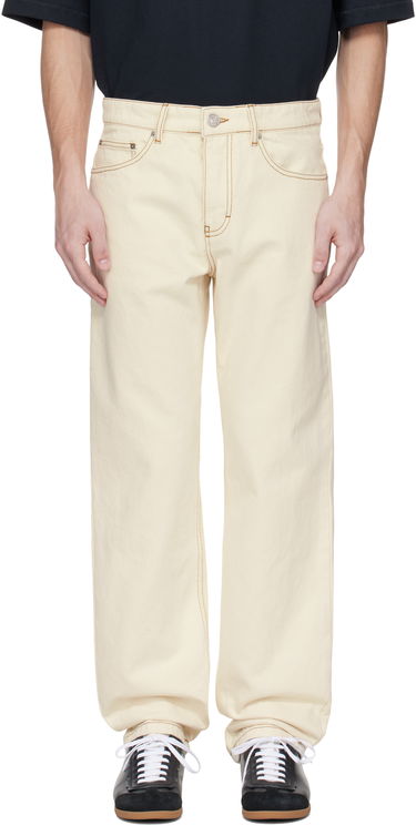 Džínsy AMI AMI Paris Classic Fit Jeans Béžová | HTR001.DE0039, 0