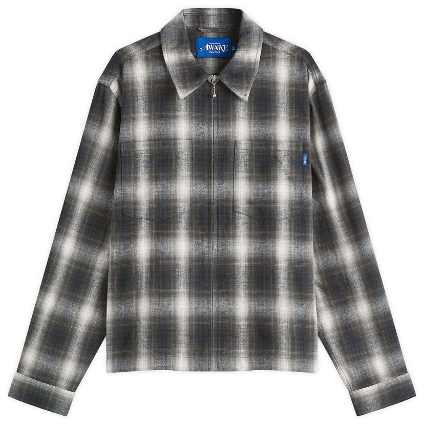 Košeľa Awake NY Brushed Flannel Shirt Jacket Zelené | AWK-FW24-TP002-MUL