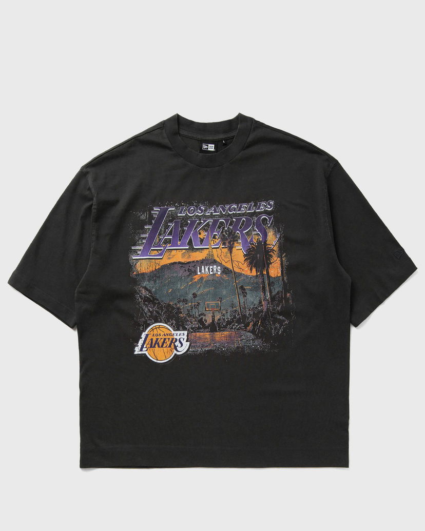 Tričko New Era Los Angeles Lakers Washed Graphic T-Shirt Čierna | 60684346