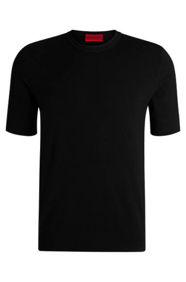 Sveter BOSS Slim-Fit Knitted Sweater Čierna | 50536693, 0