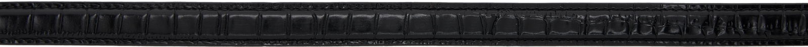 Croc Embossed Leather Belt