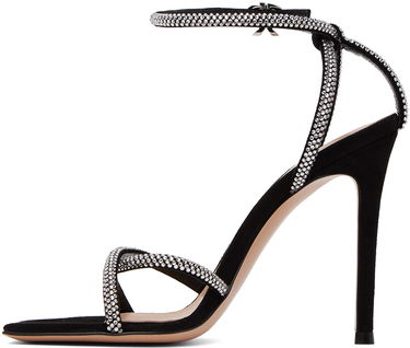 Tenisky a topánky Gianvito Rossi Crystal-Embellished Suede Sandals Čierna | G32326.15RIC.CAM, 2