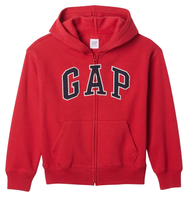 Mikina GAP Fullzip Logo Hoodie Červená | 645416-01, 0