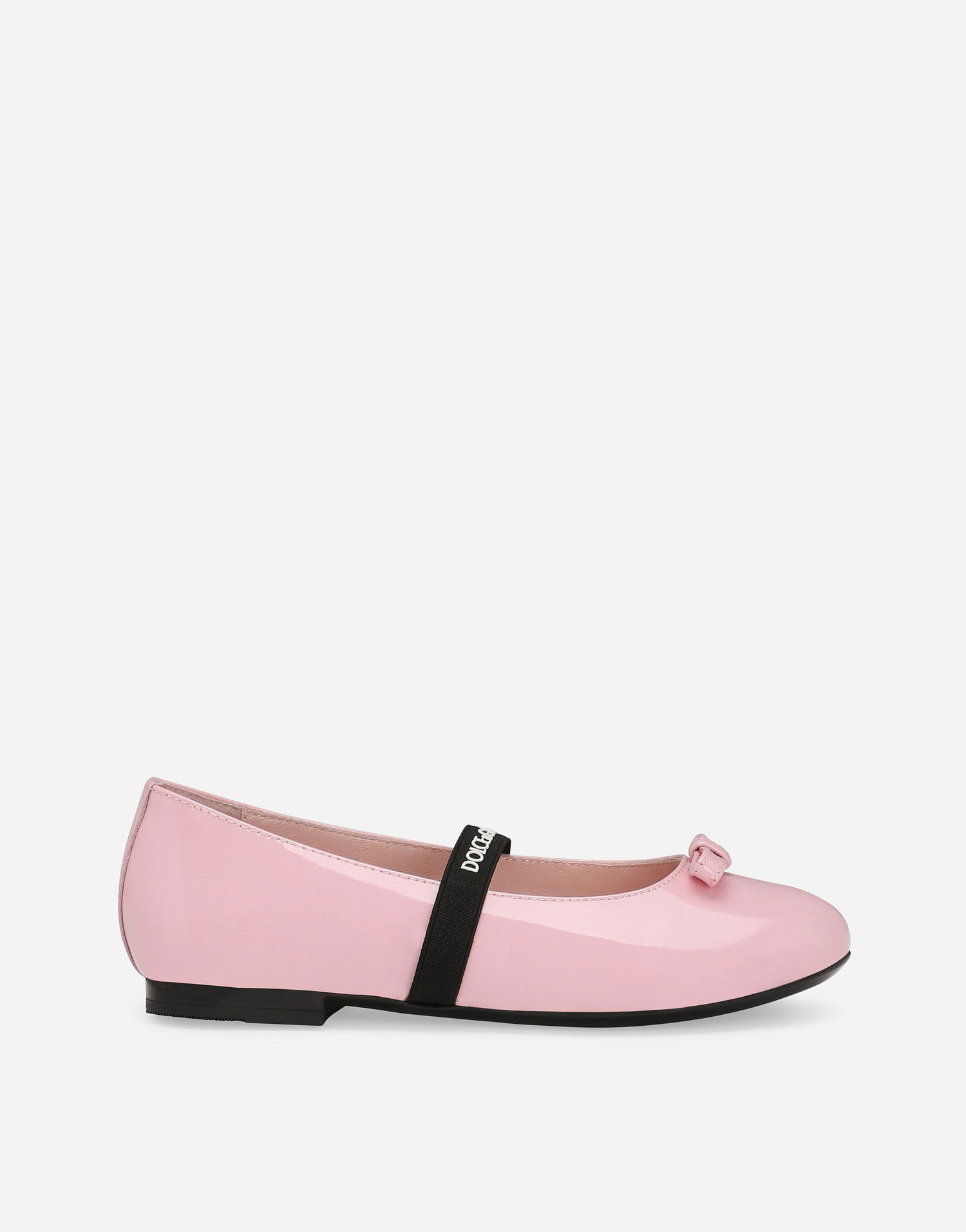 Tenisky a topánky Dolce & Gabbana Patent Leather Ballet Flats With Bow Ružová | D11294A483180400, 0