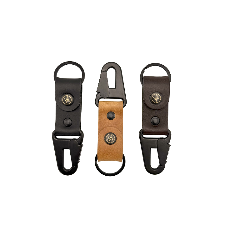 Kľúčenka Vasky Leather Keychain with Carabiner Hnedá | A-0223-004, 1