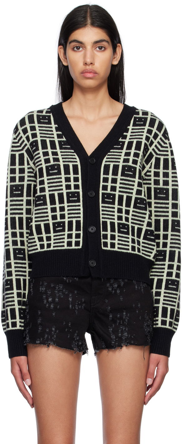 Sveter Acne Studios Y-Neck Cardigan Čierna | C60065-, 0