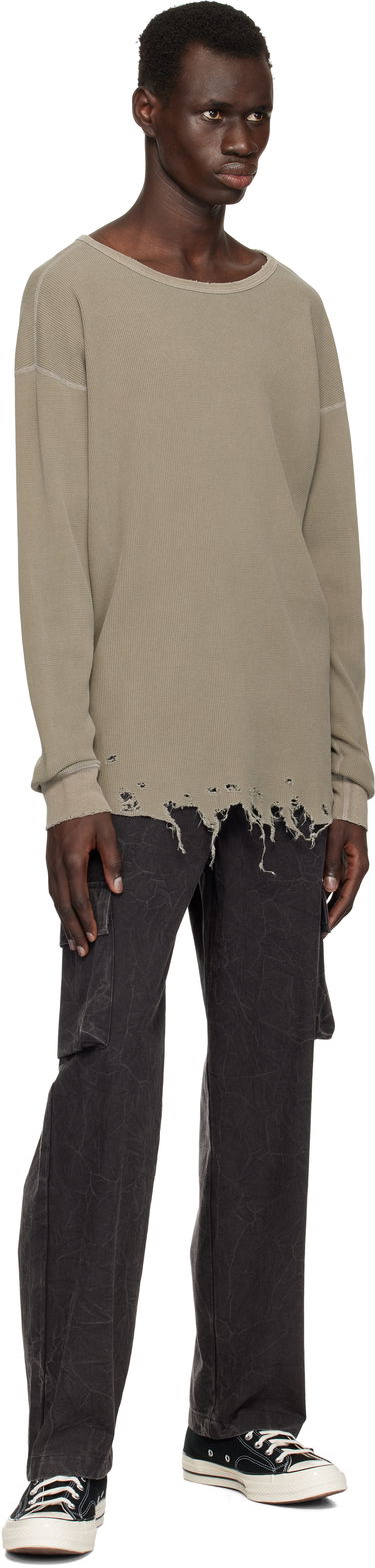 Sveter John Elliott John Elliott Folsom Thermal Distressed T-Shirt Béžová | B295M6651A, 3