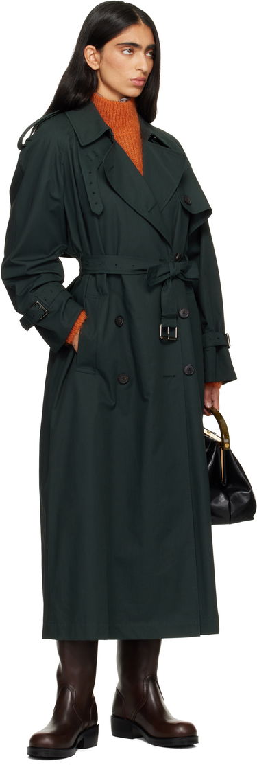 Trenčkot Dries Van Noten Dries Van Noten Double-Breasted Trench Coat Zelené | 252-010250-2291, 3