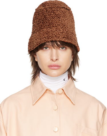 Klobúk BY FAR Teddy Bucket Hat Hnedá | 23CRROBBHCHECHEN, 0