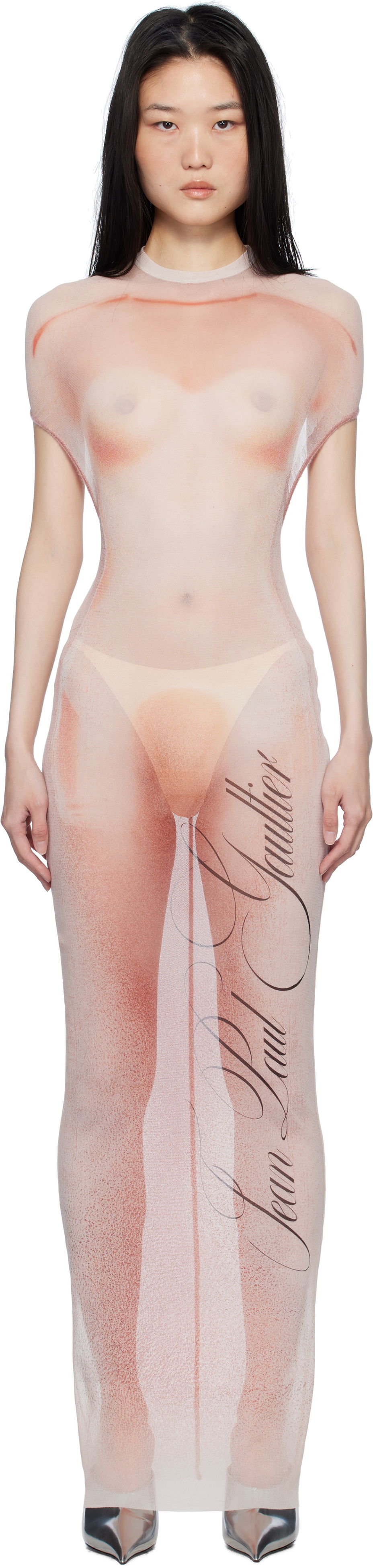 Šaty Jean Paul Gaultier Jean Paul Gaultier 'Le Classique' Open-Backed Maxi Dress Ružová | 25/33-F-RO356-T577-2026, 0
