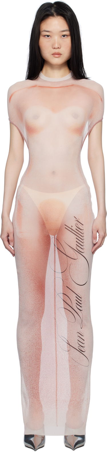 Šaty Jean Paul Gaultier Jean Paul Gaultier 'Le Classique' Open-Backed Maxi Dress Ružová | 25/33-F-RO356-T577-2026, 0