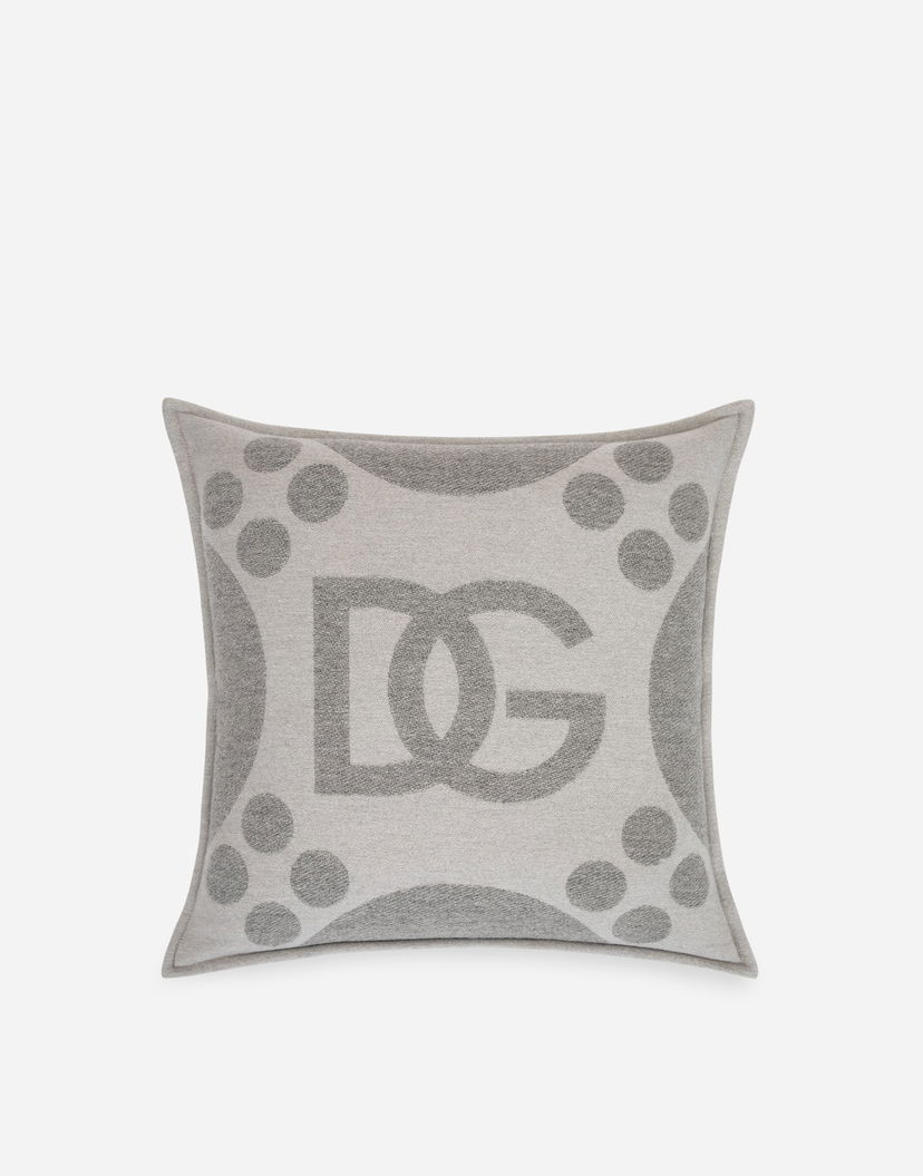 Home decor Dolce & Gabbana Wool Jacquard Cushion Medium Šedá | TCE008TCAN2U0060