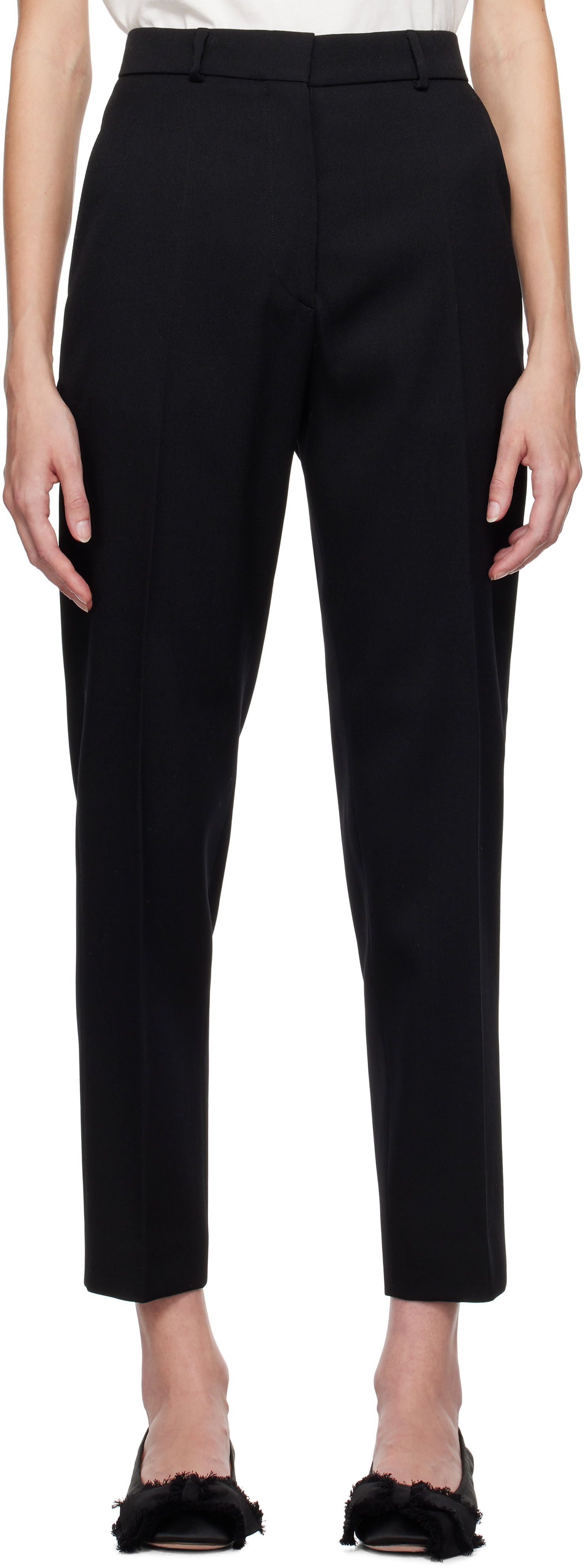 Nohavice LANVIN Cigarette Trousers Čierna | RW-TR0020-4885-H24, 0