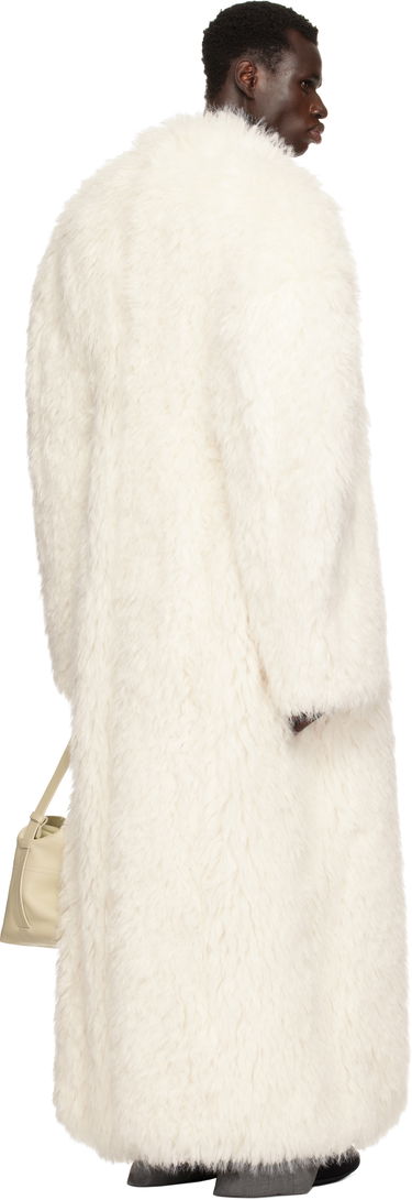 Kabáty Entire Studios Entire Studios Chrysalis Faux-Fur Coat Biela | ES2688FR, 2