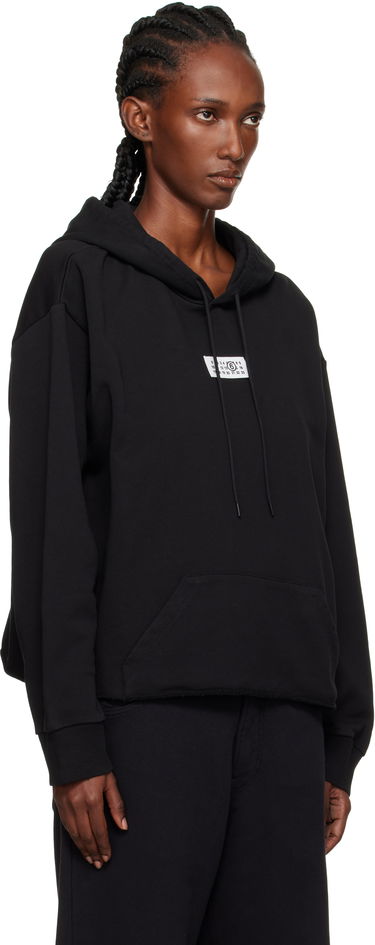 Mikina Maison Margiela MM6 Maison Margiela Logo Patch Cropped Hoodie Biela | S52GU0234 M25025, 4
