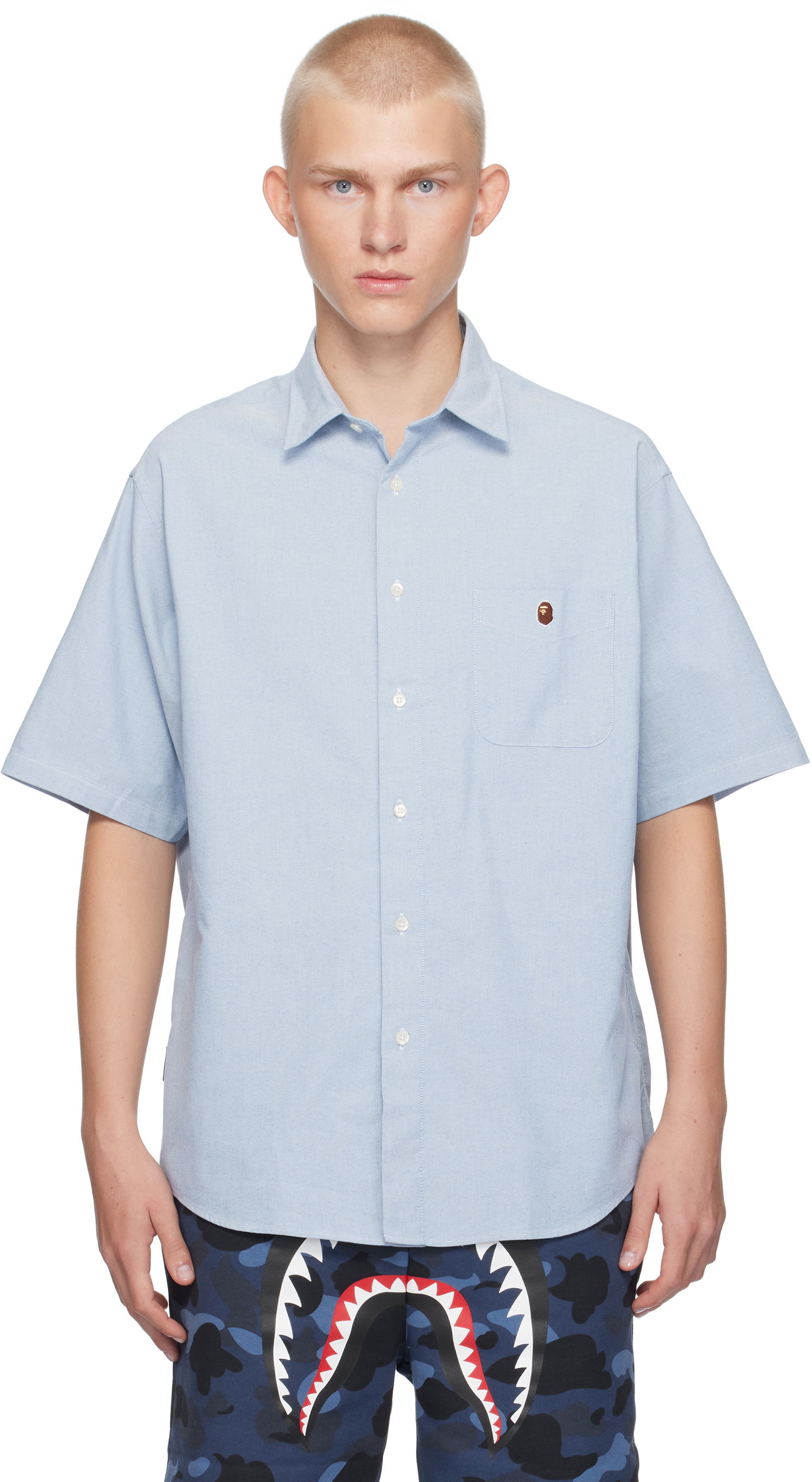 Košeľa BAPE Cordura Shirt Modrá | 001SRK301003M, 0