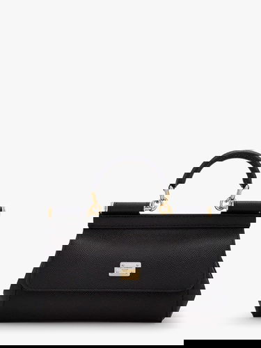 Kabelka Dolce & Gabbana Dolce & Gabbana Sicily Small Dauphine Leather Top Handle Bag Čierna | BB7116B100180999, 0