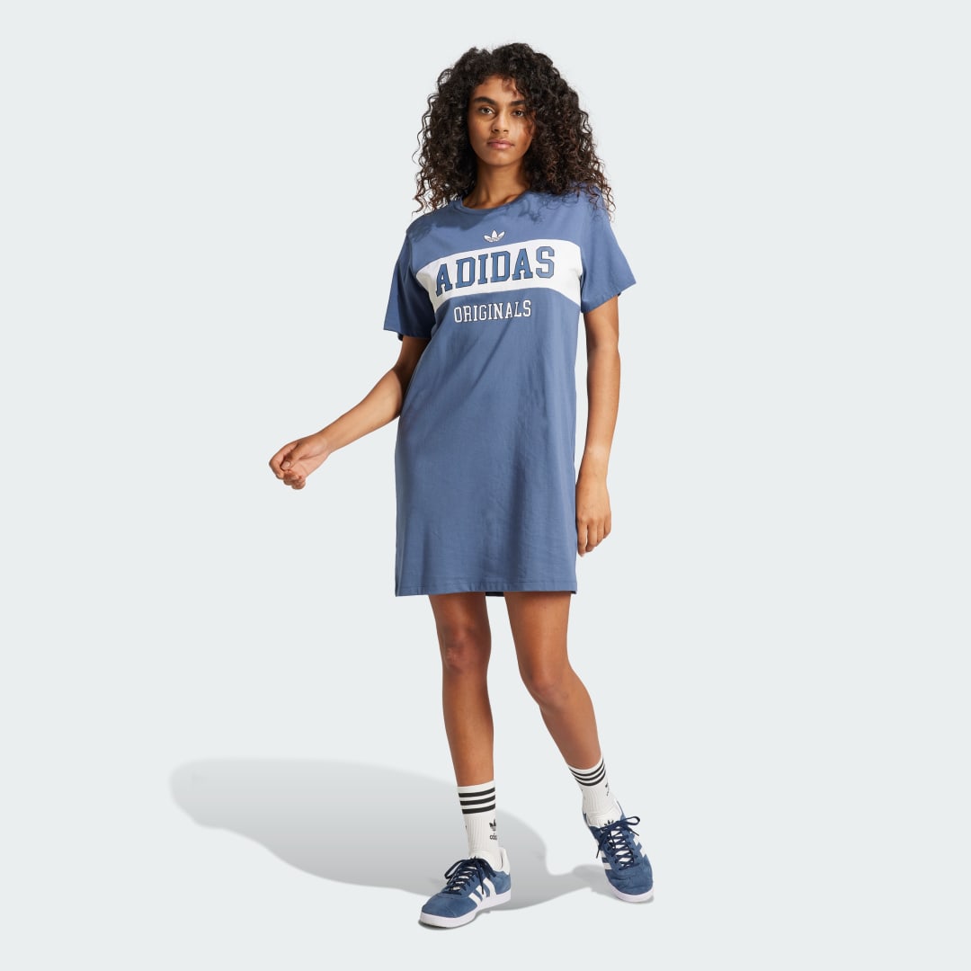 Šaty adidas Performance Adidas Originals T-Shirt Dress Modrá | IY9429, 0