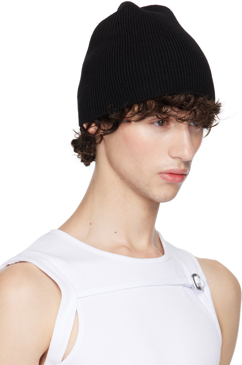 Kulicha HELIOT EMIL Knit Beanie With Logo Trim Čierna | PREAW24_16_107_BLK01, 1