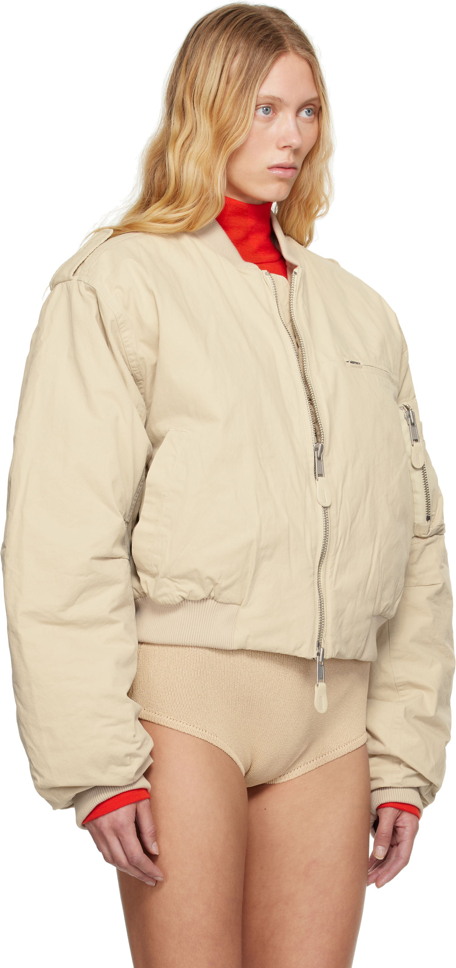Bomber bunda Entire Studios Entire Studios A-4 Bomber Jacket Béžová | ESU-S25-1008-BA, 1