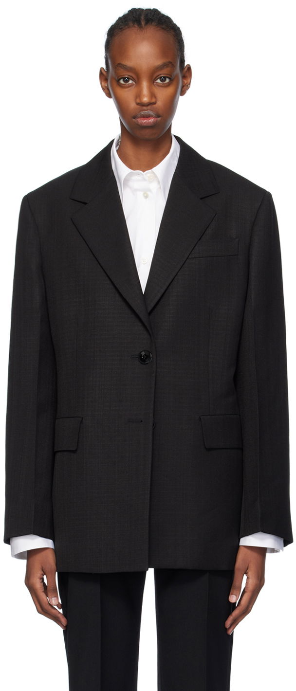 Kabáty Jil Sander Tailored Blazer Čierna | J01BN0117_J65005