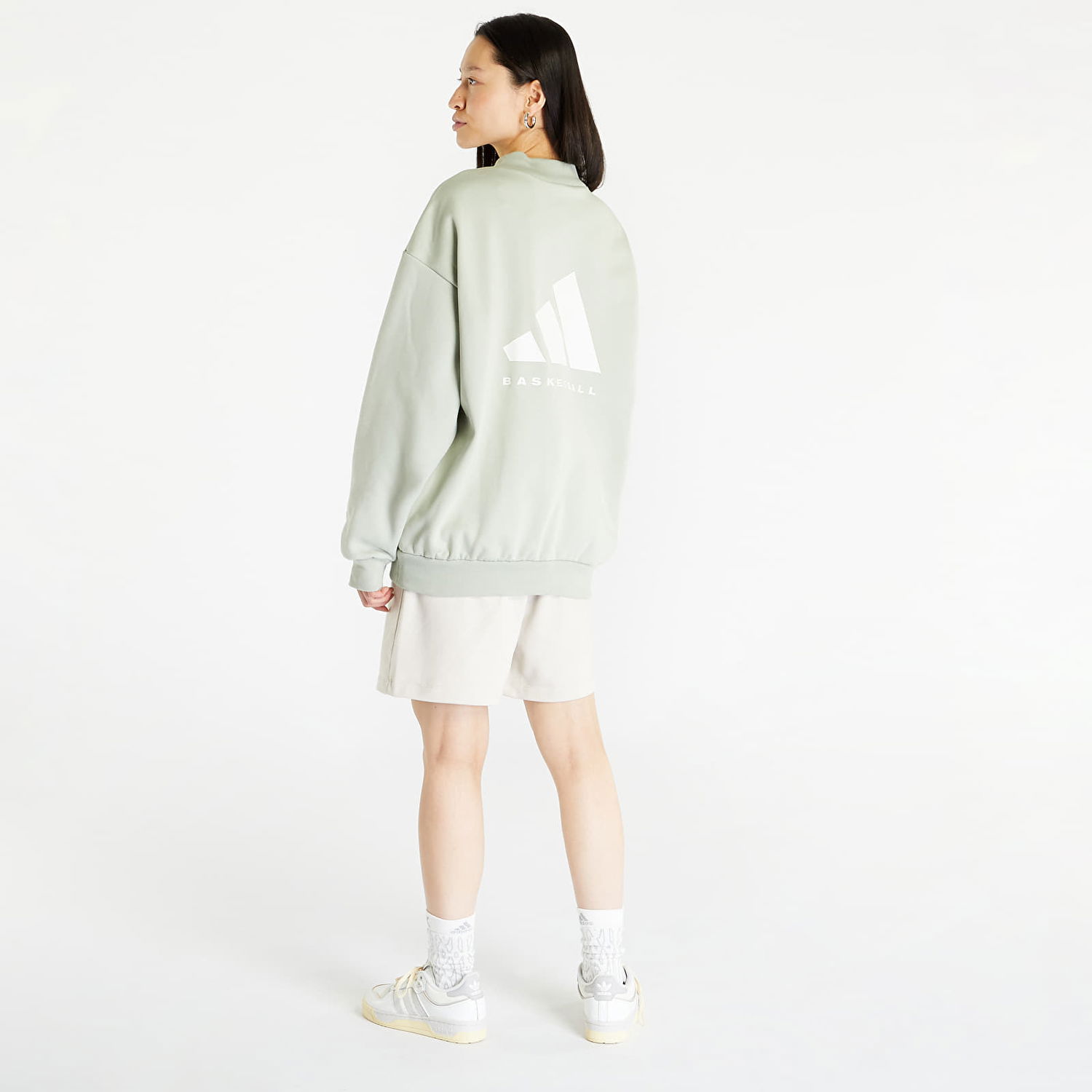 Mikina adidas Originals Basketball Crew Sweatshirt UNISEX "Halo Green" Zelené | IA3434, 0