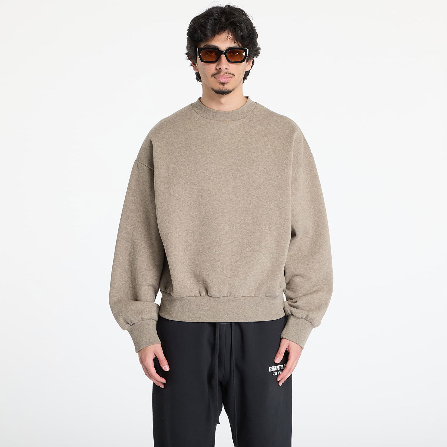 Sveter Fear of God Fear of God Essentials Classic Fit Fleece Crewneck XXS Béžová | 192AS252041F-985, 0