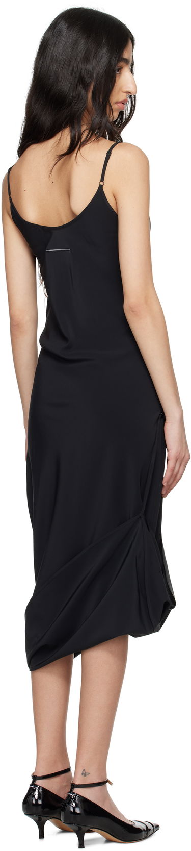 Šaty Maison Margiela MM6 Maison Margiela Silk Maxi Slip Dress Čierna | S62DG0047 M35441, 2