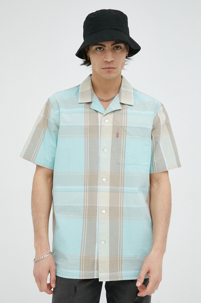 Košeľa Levi's Cotton Shirt Tyrkysová | 72625.0076, 0
