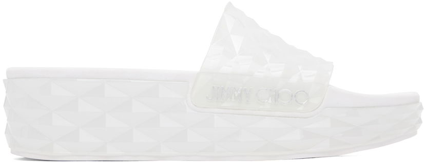 Doplnky Jimmy Choo Jimmy Choo Diamond Slides Biela | DIAMOND SLIDE RUB