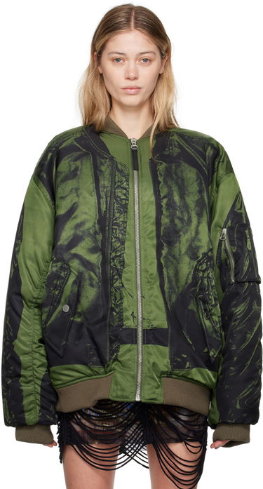 Bomber bunda Jean Paul Gaultier Jean Paul Gaultier Trompe L'œil Print Bomber Jacket Zelené | 24/30-F-BL046-C538-4100, 0
