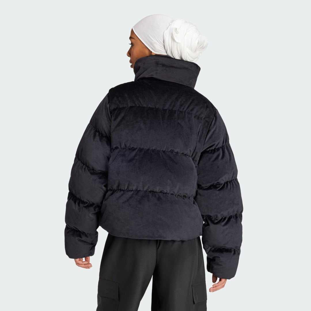 Prešívaná bunda adidas Performance Regen Velvet Down Puffer Čierna | IW8439, 1