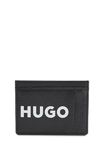 Peňaženka BOSS HUGO Grained Leather Card Holder Čierna | 50536071, 0