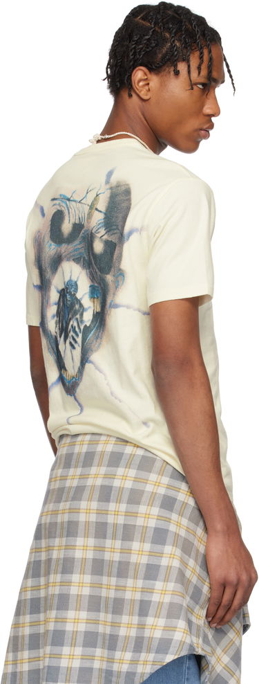 Tričko ERL ERL Skull Graphic T-Shirt Béžová | ERL10T011, 2