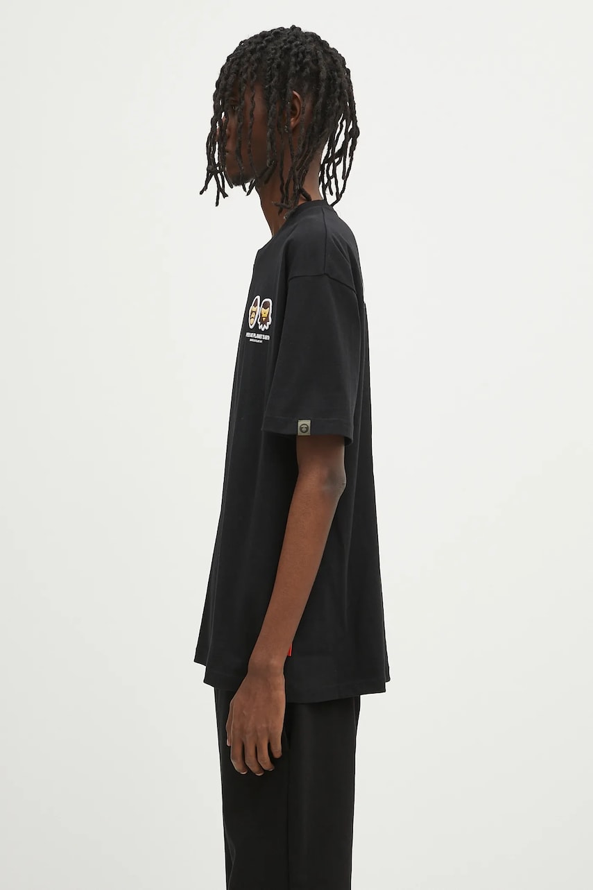Tričko AAPE by A Bathing Ape AAPE By A Bathing Ape Basic Aaper Graphic T-Shirt Čierna | AAPTEM1675XXO, 1