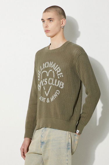 Sveter BILLIONAIRE BOYS CLUB Billionaire Boys Club Heart & Mind Stencil Logo Jumper Zelené | B24224, 3