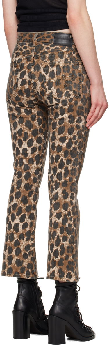 Džínsy R13 R13 Leopard Print Kick Fit Jeans Hnedá | R13W0009-D278A, 2