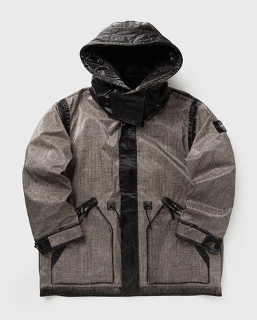 Parka Stone Island Short Hooded Parka with Grid Pattern and Contrast Panels Rôznofarebný | K2S154100079S0237.V0061, 0