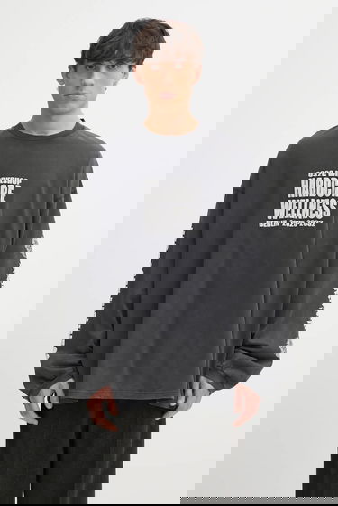 Tričko 032C 032C Hardcore Wellness Long-Sleeve T-Shirt Šedá | F25.URC.0274.050, 0