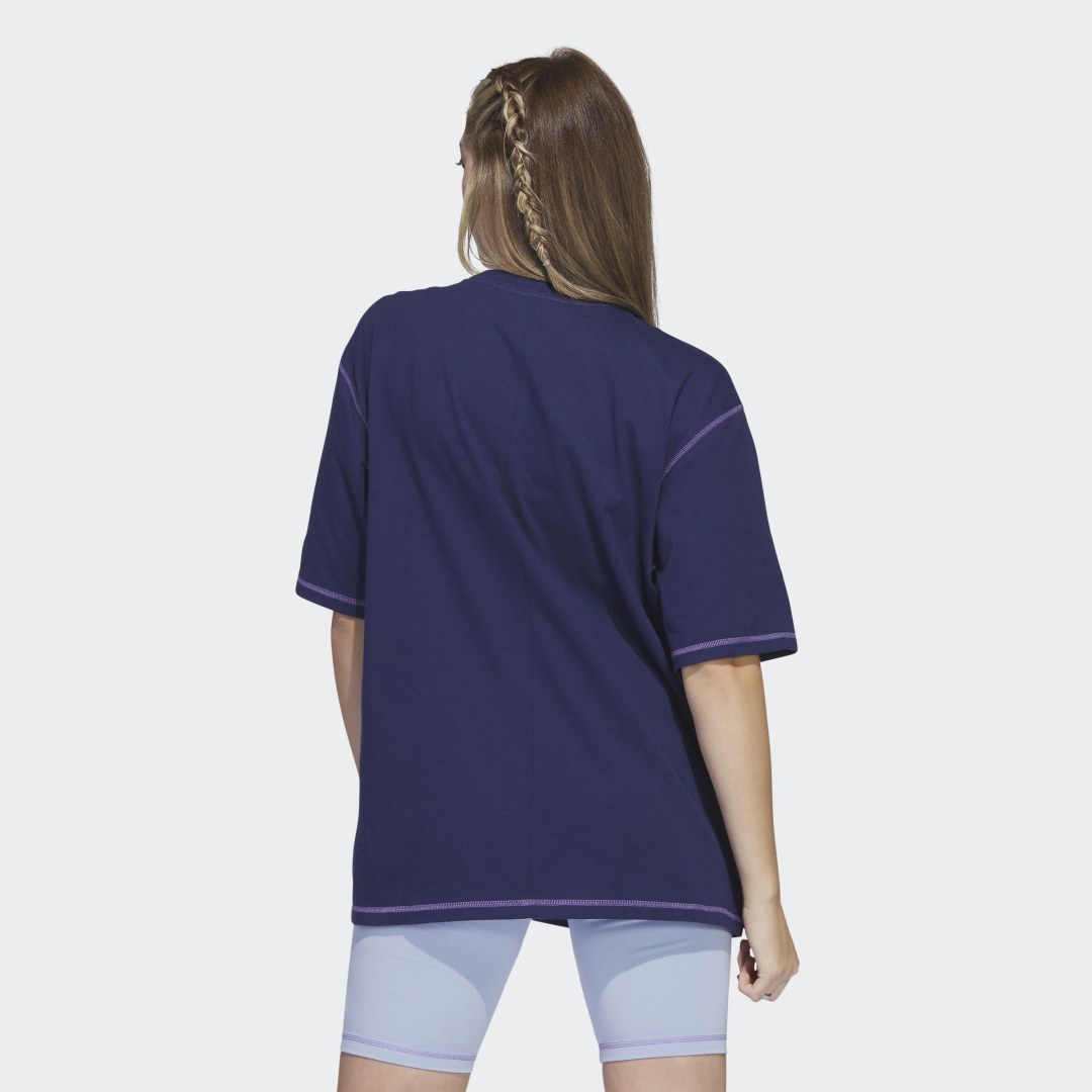 Tričko adidas Performance Sport Statement Boyfriend Pocket Navy | IC1622, 1