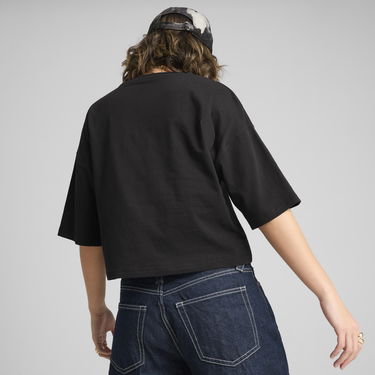 Tričko Puma WARDROBE ESS Cropped T-Shirt Čierna | 629743_01, 1